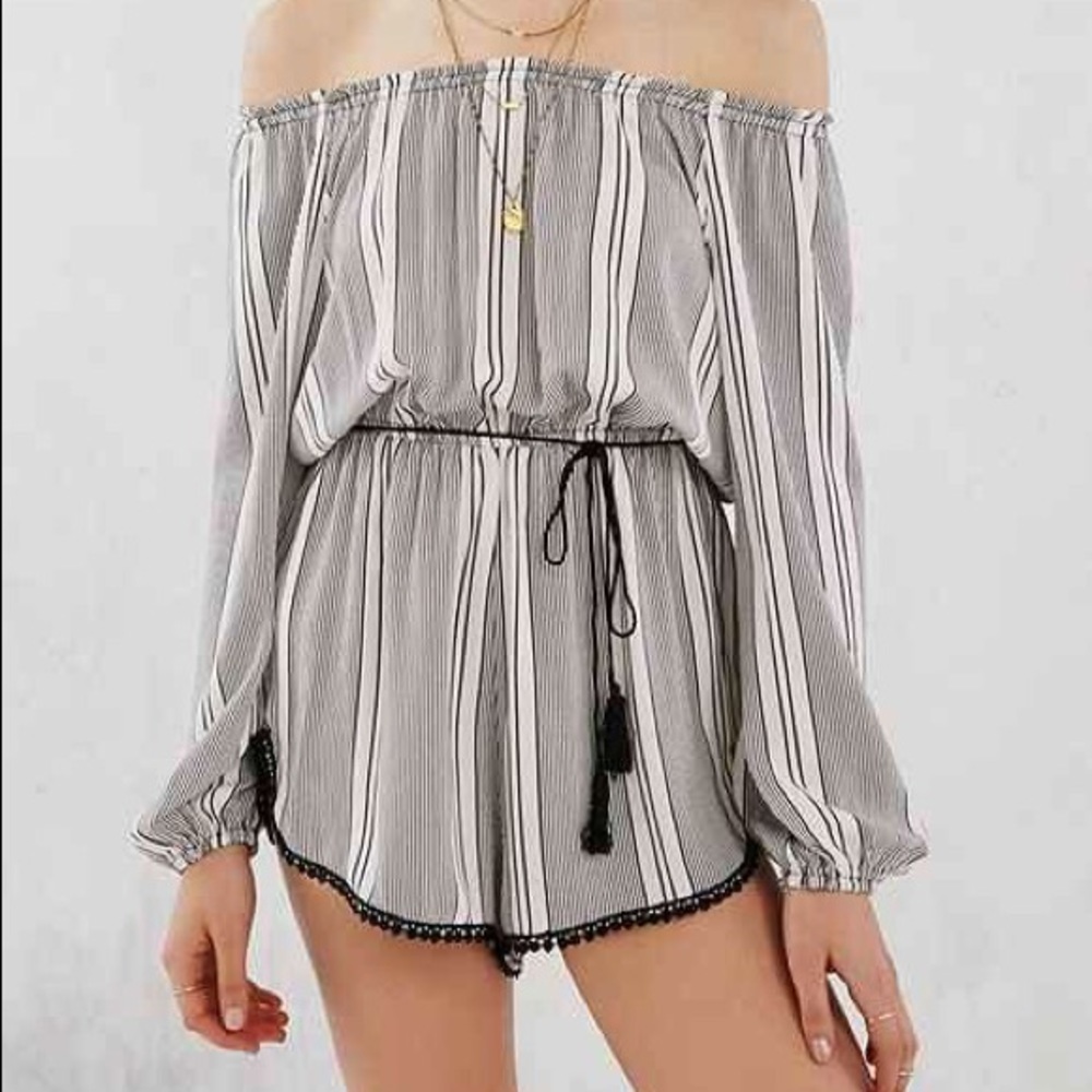 urban outfitters, ecoté romper with tie string.